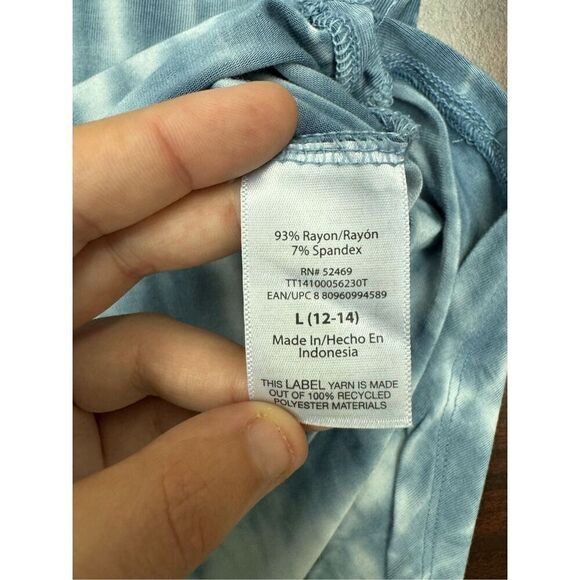 Time and Tru Tie Dye Short Sleeve Blouse Size Large - Picture 5 of 7